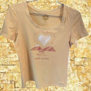 Life Is Good Applique Cotton Graphic Tee